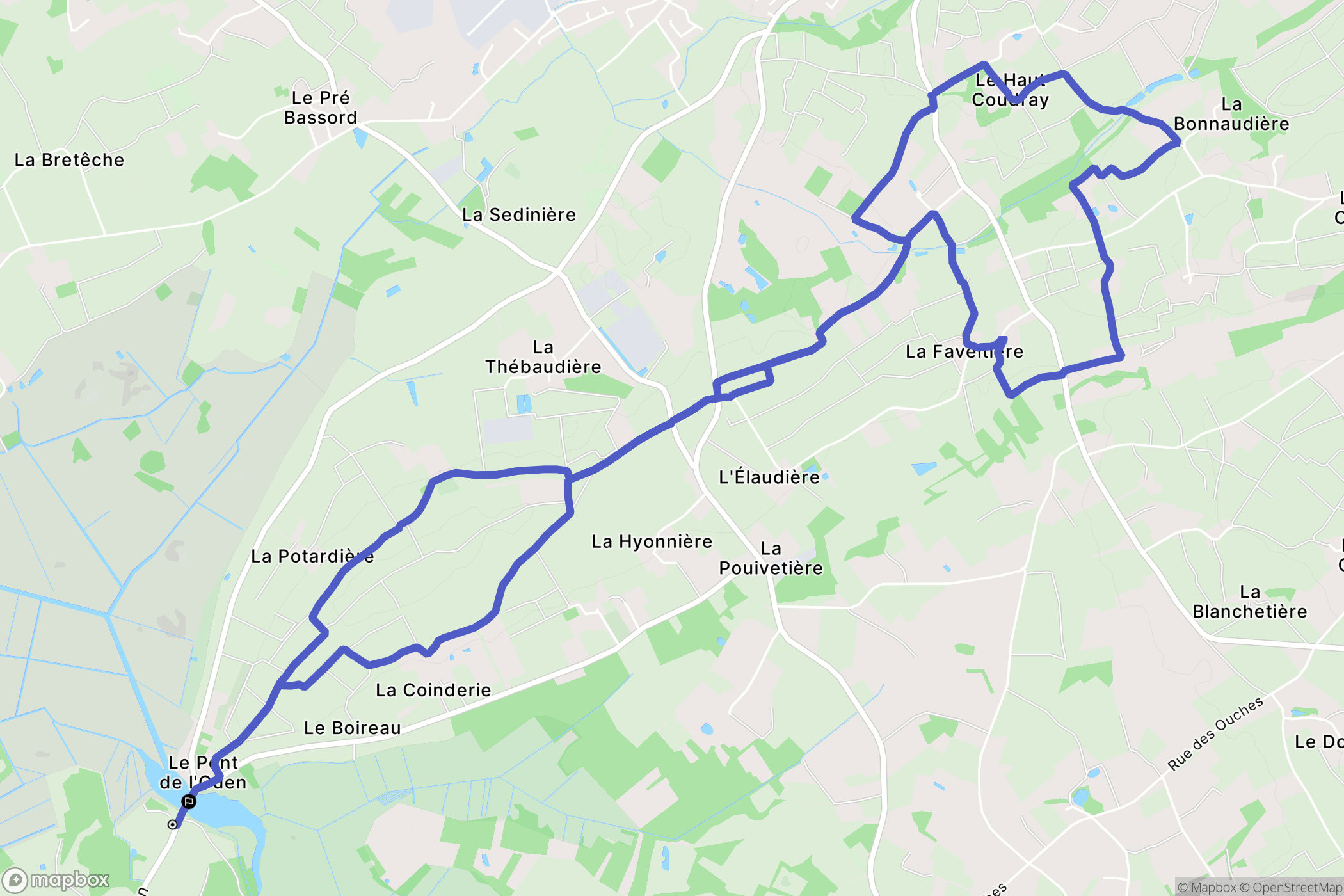 Haute-Goulaine : carte du parcours de randonnée - France