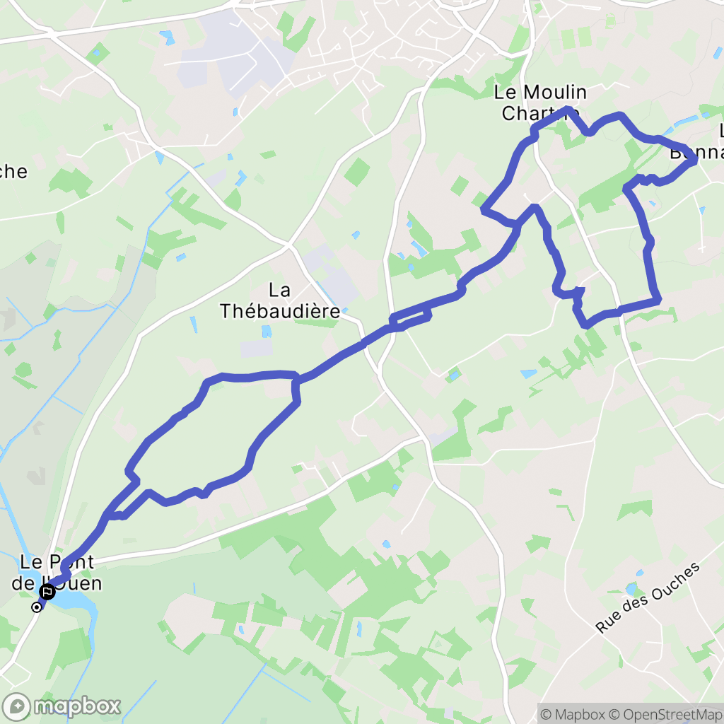 Haute-Goulaine : carte du parcours de randonnée - France