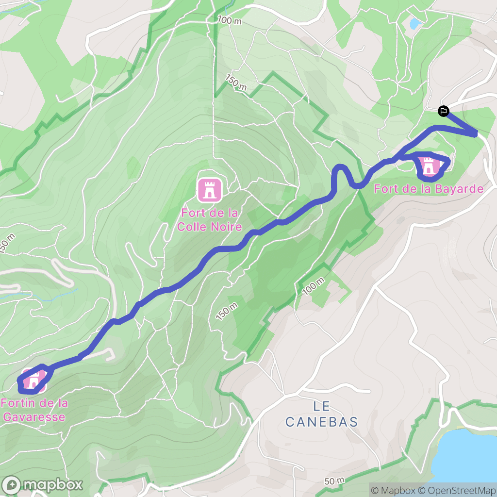 Carqueiranne : carte du parcours de randonnée - France
