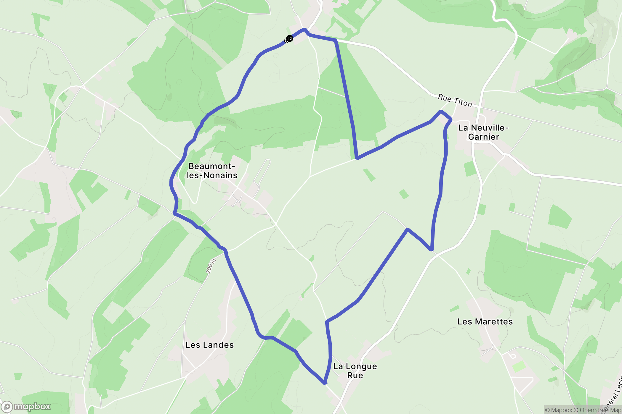 Les Hauts-Talican : carte du parcours de randonnée - France