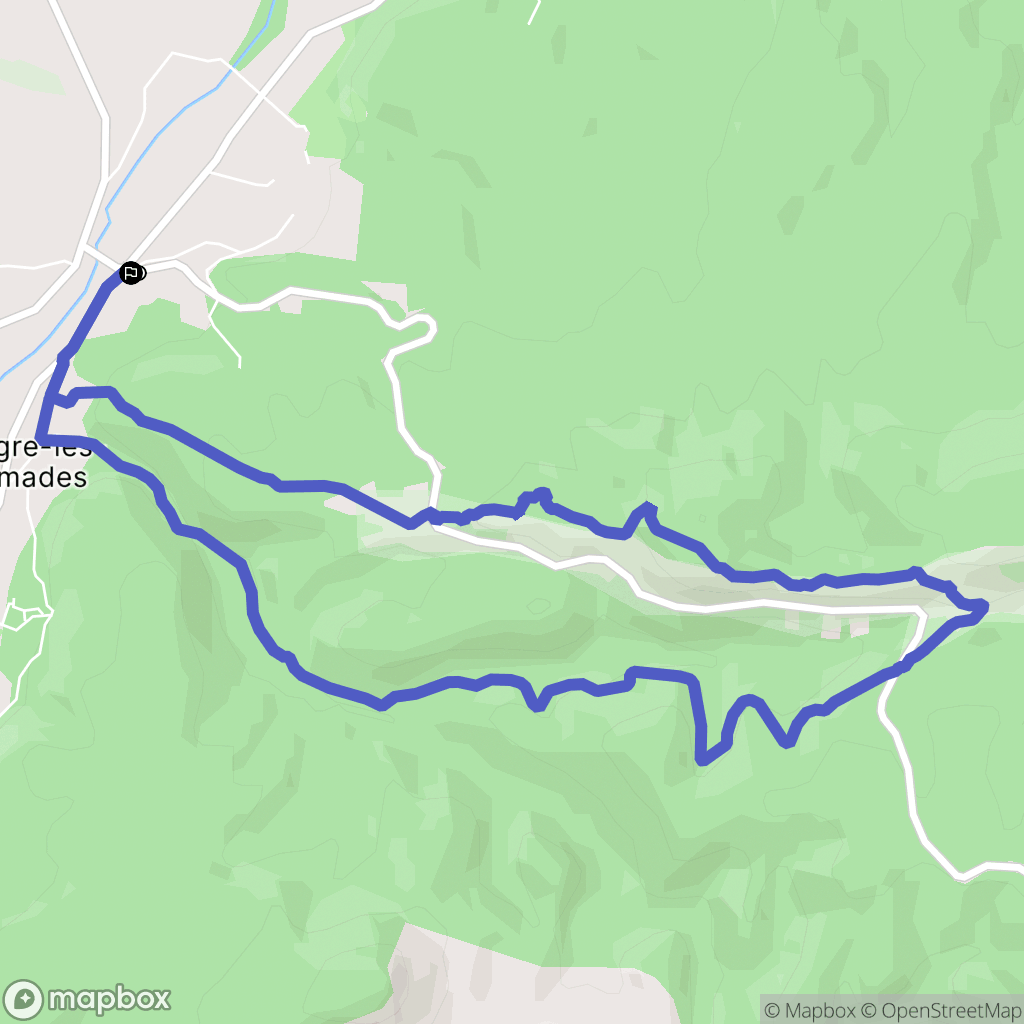 Allègre-les-Fumades : carte du parcours de randonnée - France