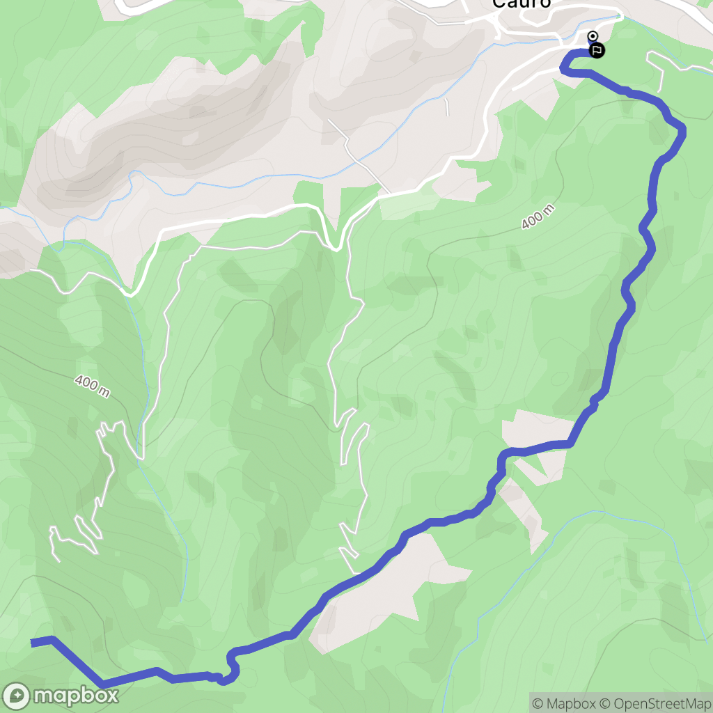 Cauro : carte du parcours de randonnée - France