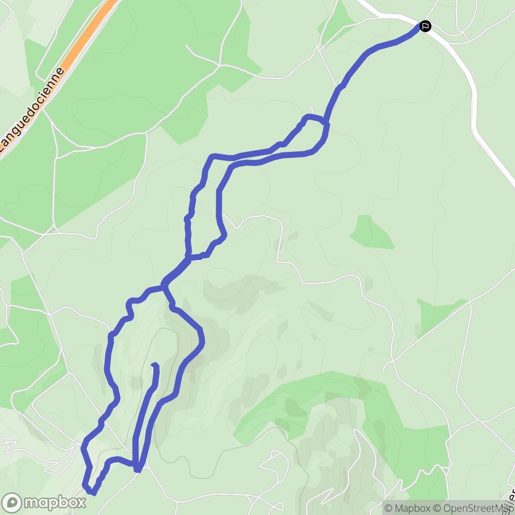 Mireval : carte du parcours de randonnée - France