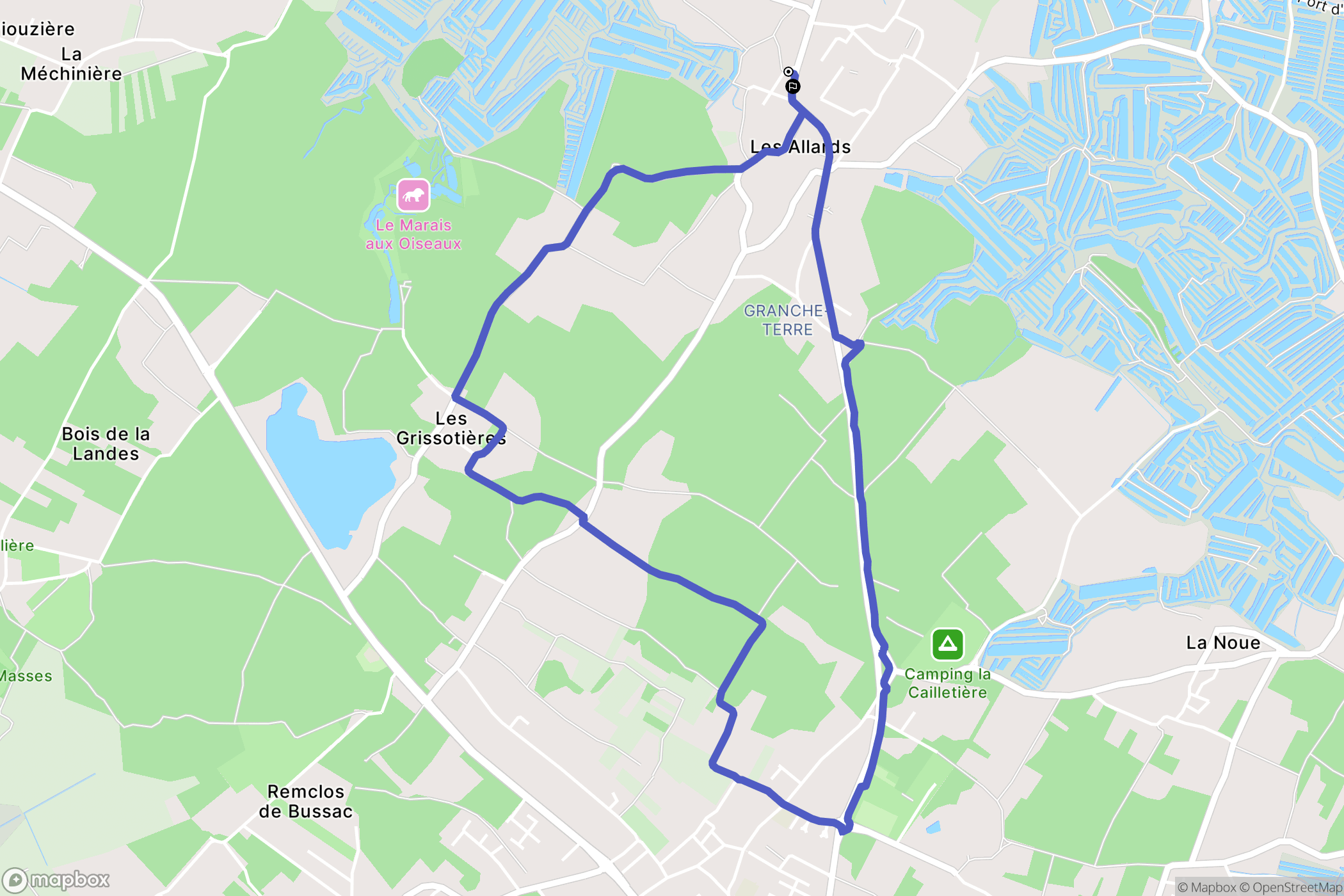 Dolus-d'Oléron : carte du parcours de randonnée - France