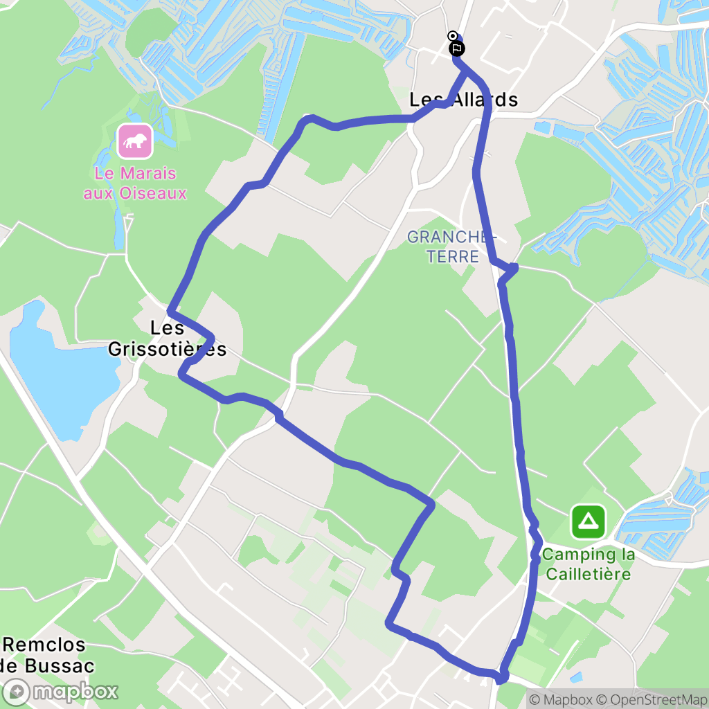 Dolus-d'Oléron : carte du parcours de randonnée - France