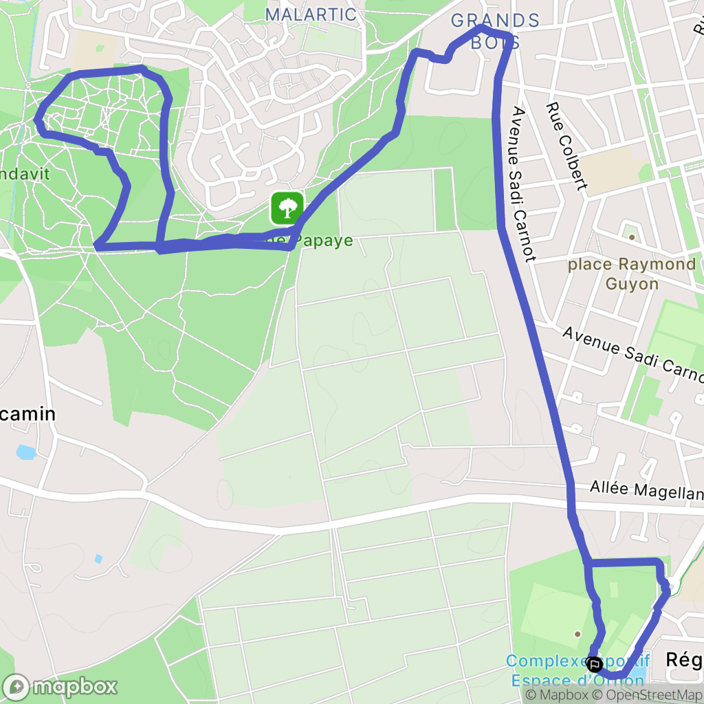 Villenave-d'Ornon : carte du parcours de randonnée - France