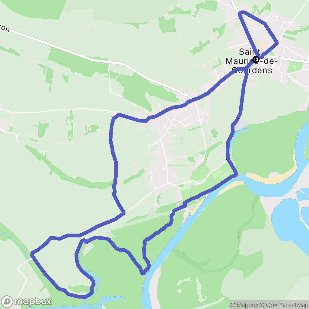 Saint-Maurice-de-Gourdans : carte du parcours de randonnée - France