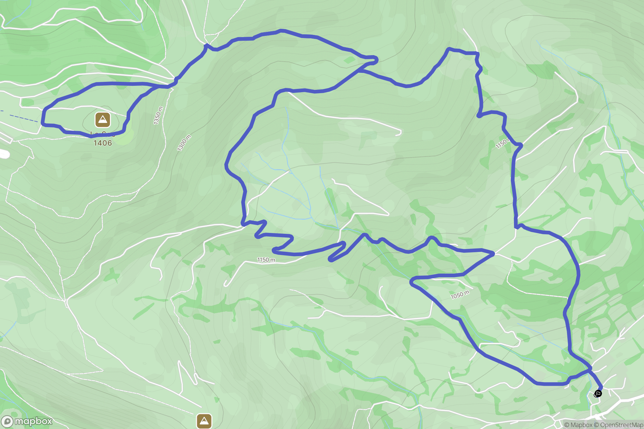 Gaillagos : carte du parcours de randonnée - France