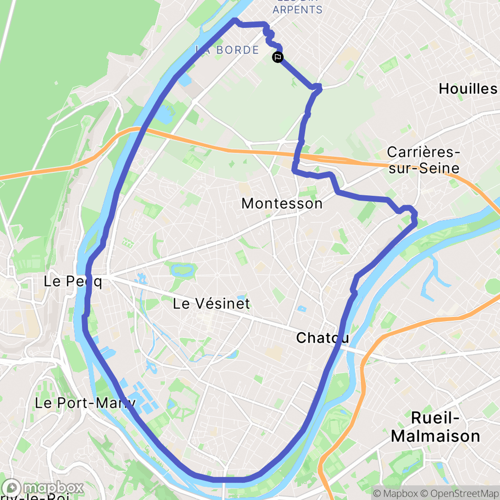 Montesson : carte du parcours de randonnée - France