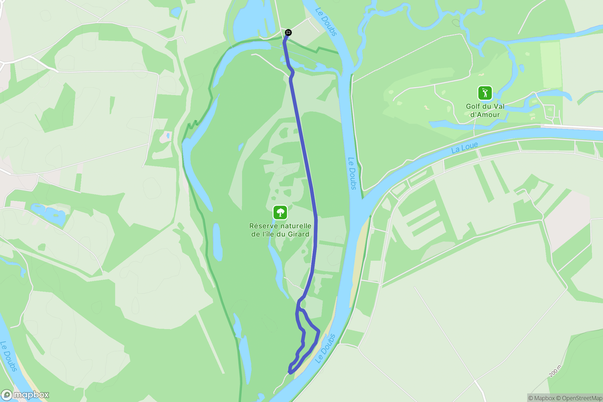 Gevry : carte du parcours de randonnée - France