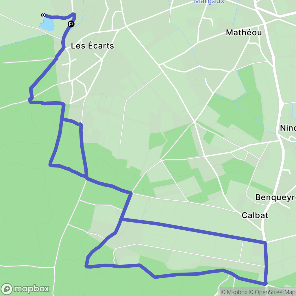 Soussans : carte du parcours de randonnée - France