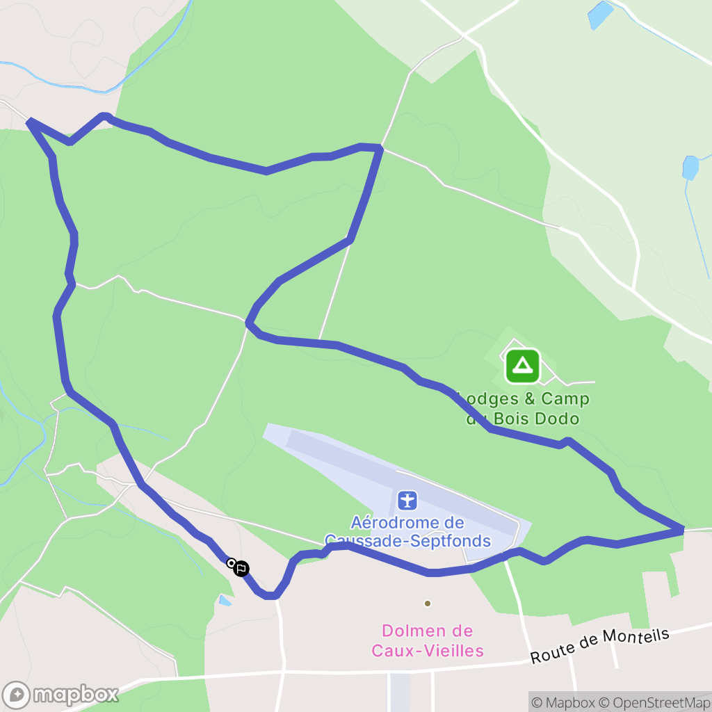 Septfonds : carte du parcours de randonnée - France