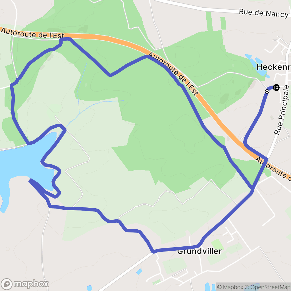 Ernestviller : carte du parcours de randonnée - France