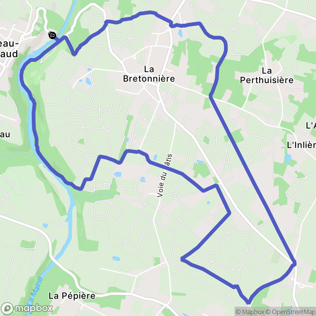 Château-Thébaud : carte du parcours de randonnée - France