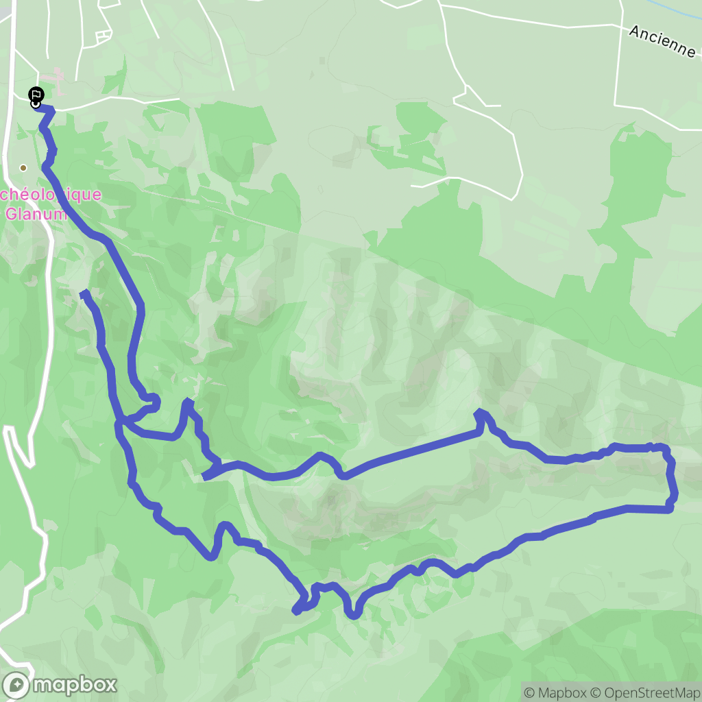 Saint-Rémy-de-Provence : carte du parcours de randonnée - France