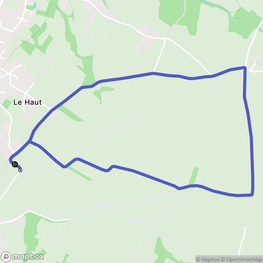 Genouilleux : carte du parcours de randonnée - France