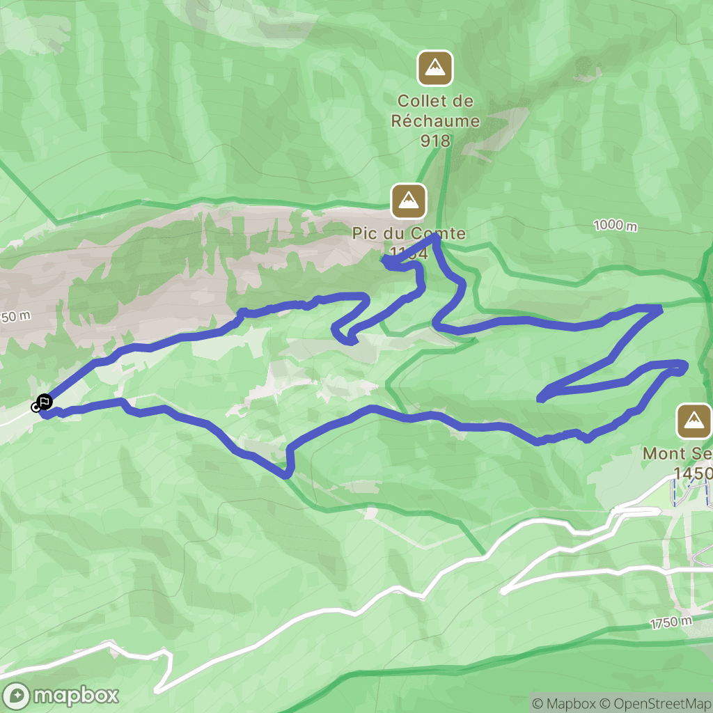 Beaumont-du-Ventoux : carte du parcours de randonnée - France