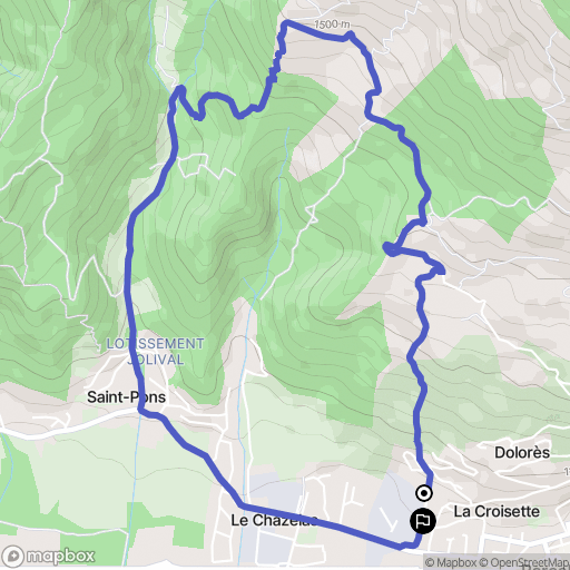 Barcelonnette : carte du parcours de randonnée - France