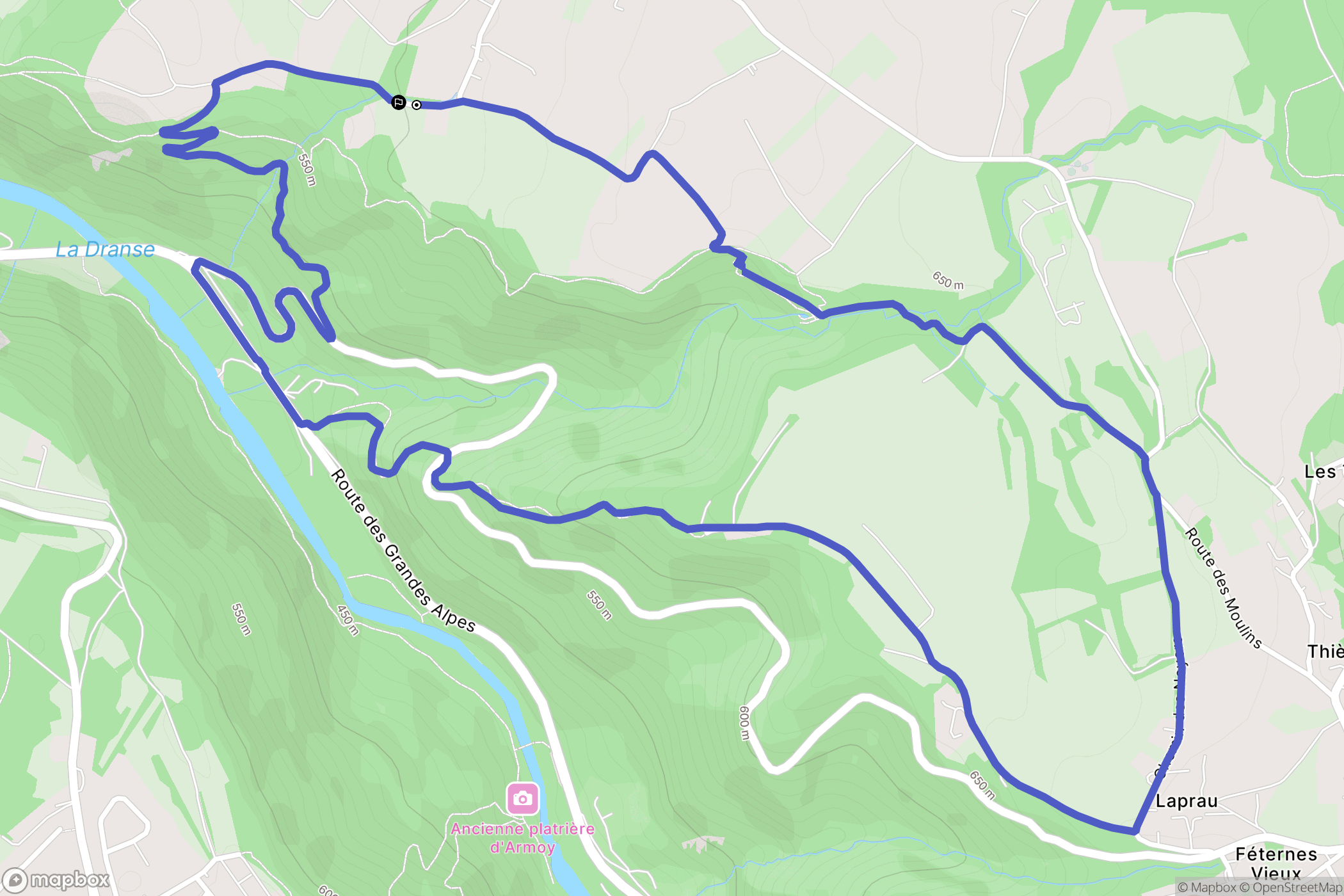 Marin : carte du parcours de randonnée - France