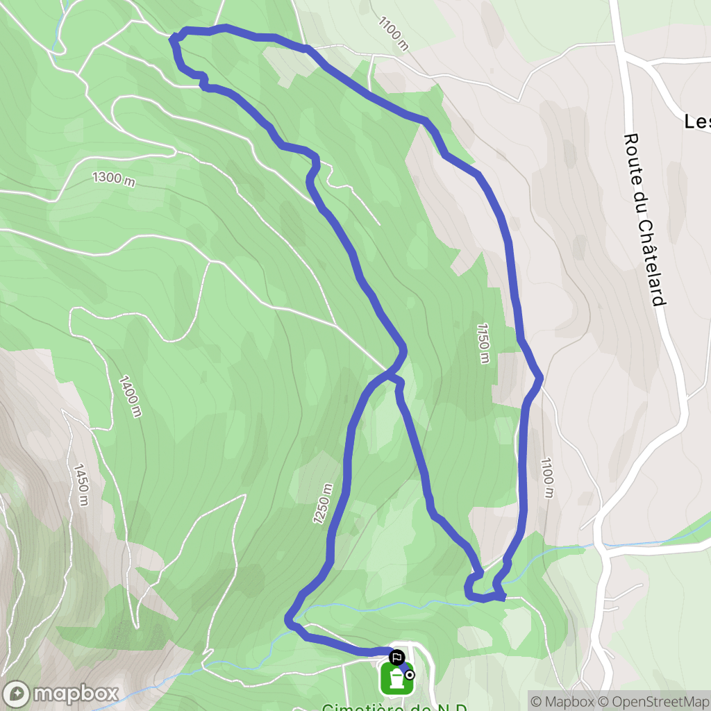 La Fare-en-Champsaur : carte du parcours de randonnée - France