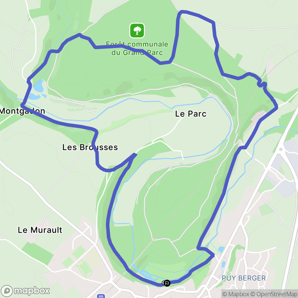 Lusignan : carte du parcours de randonnée - France