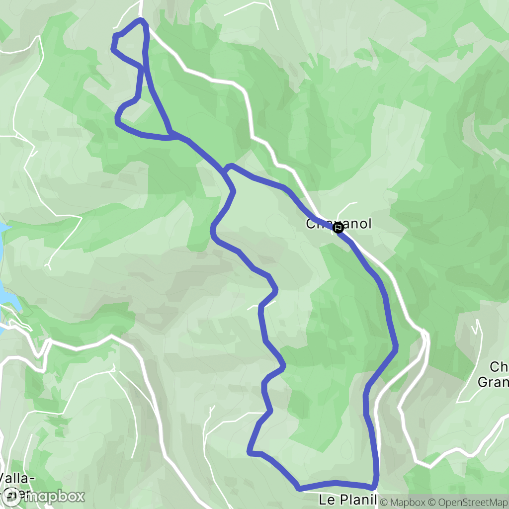 Doizieux : carte du parcours de randonnée - France