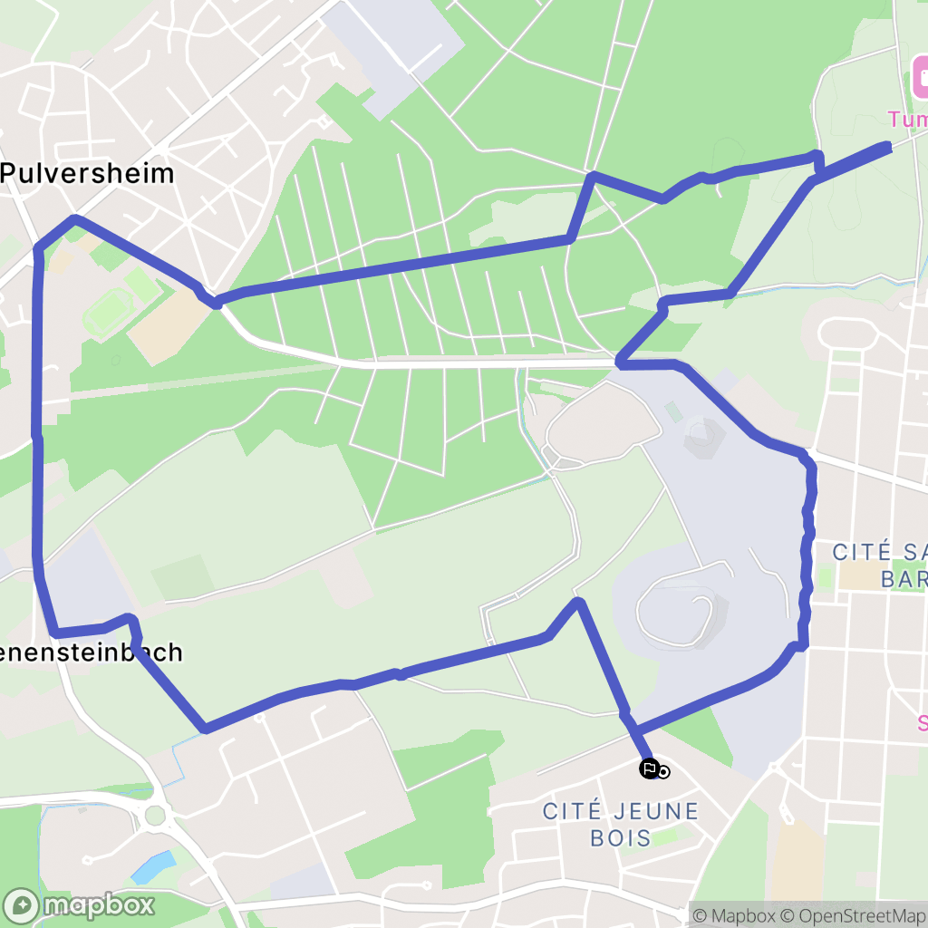 Wittenheim : carte du parcours de randonnée - France