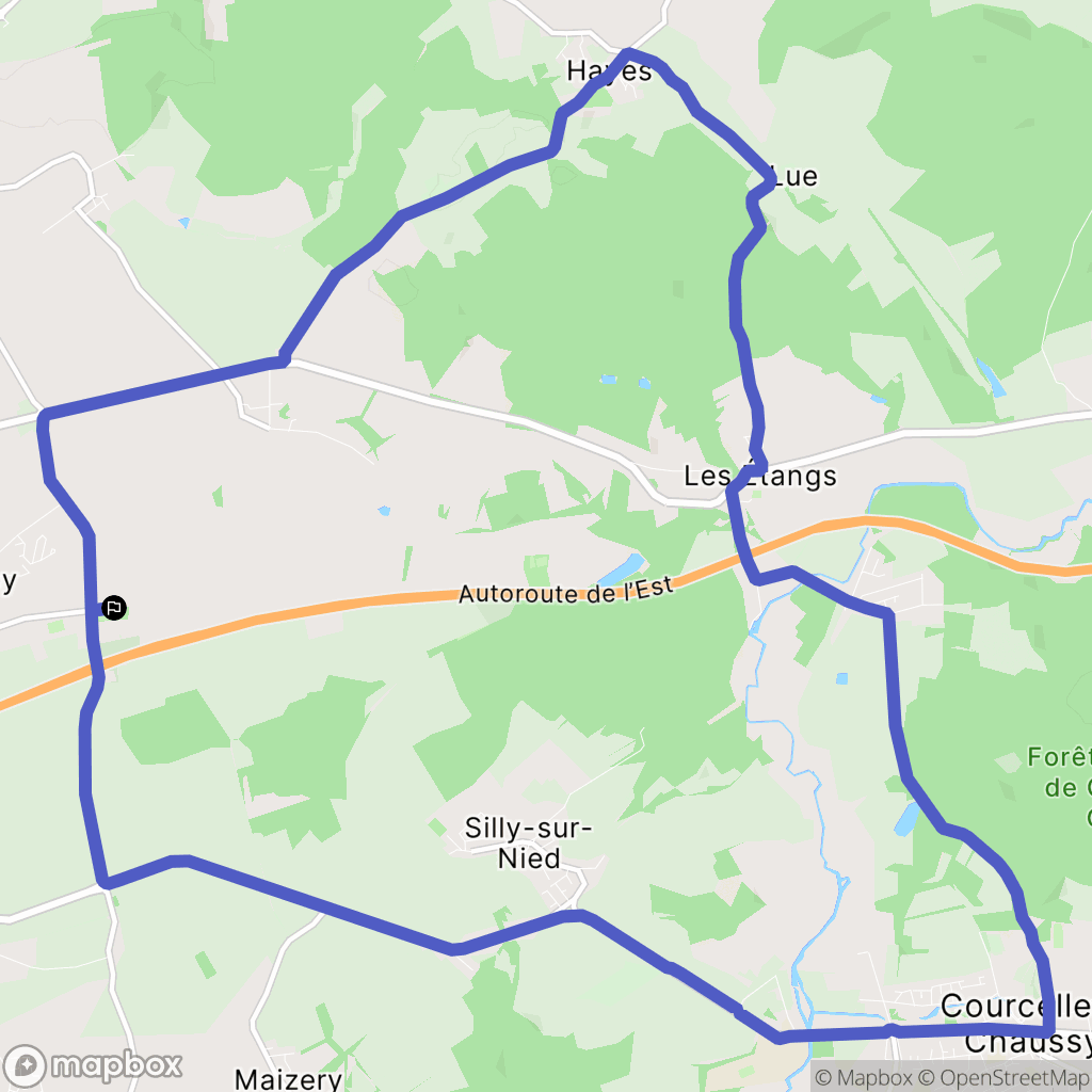 Retonfey : carte du parcours de randonnée - France