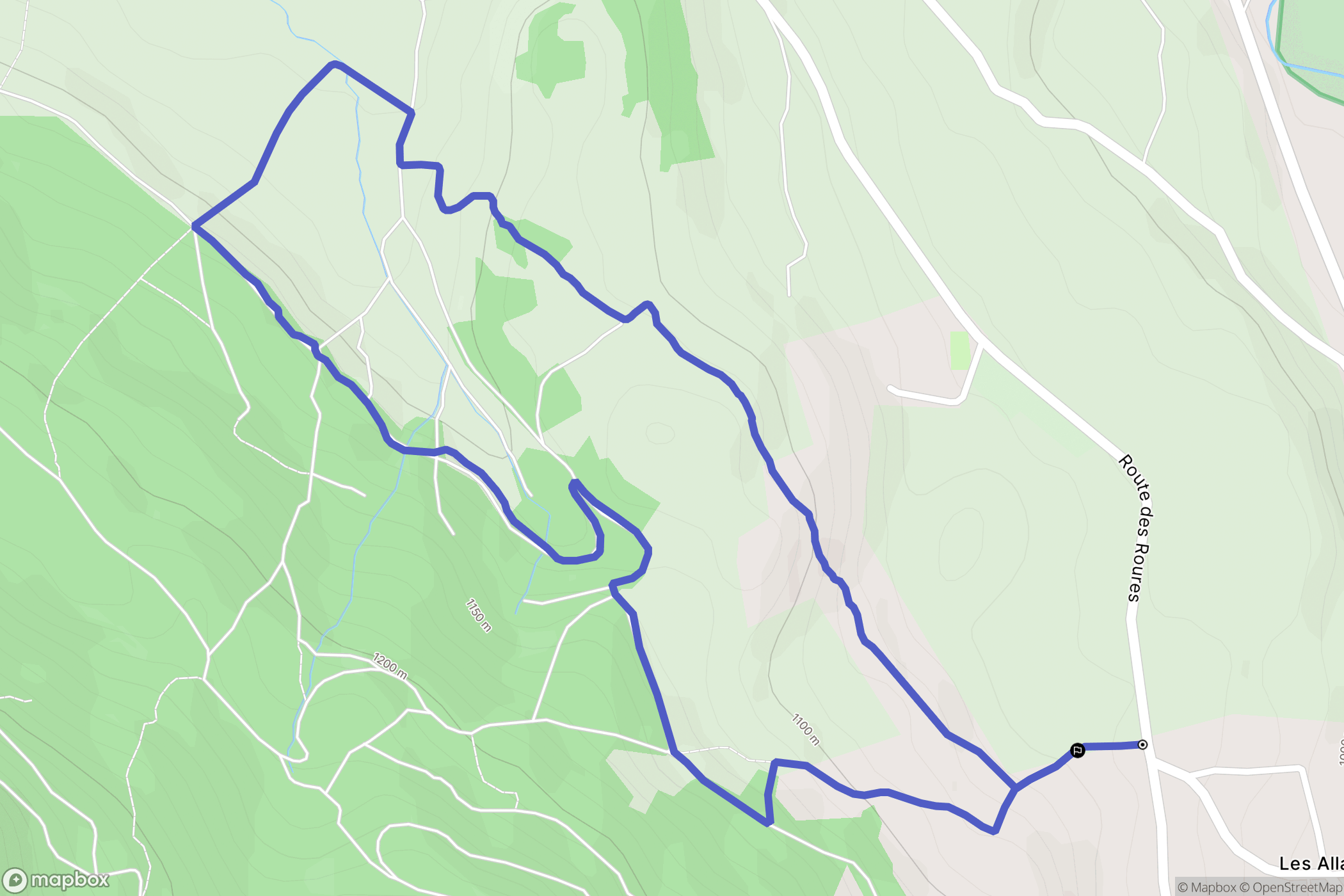 La Fare-en-Champsaur : carte du parcours de randonnée - France