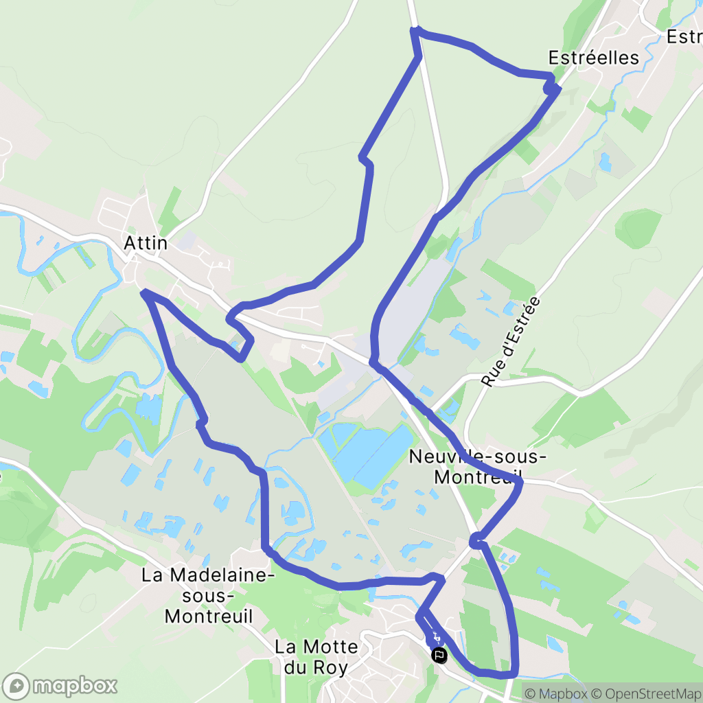 Montreuil-sur-Mer : carte du parcours de randonnée - France