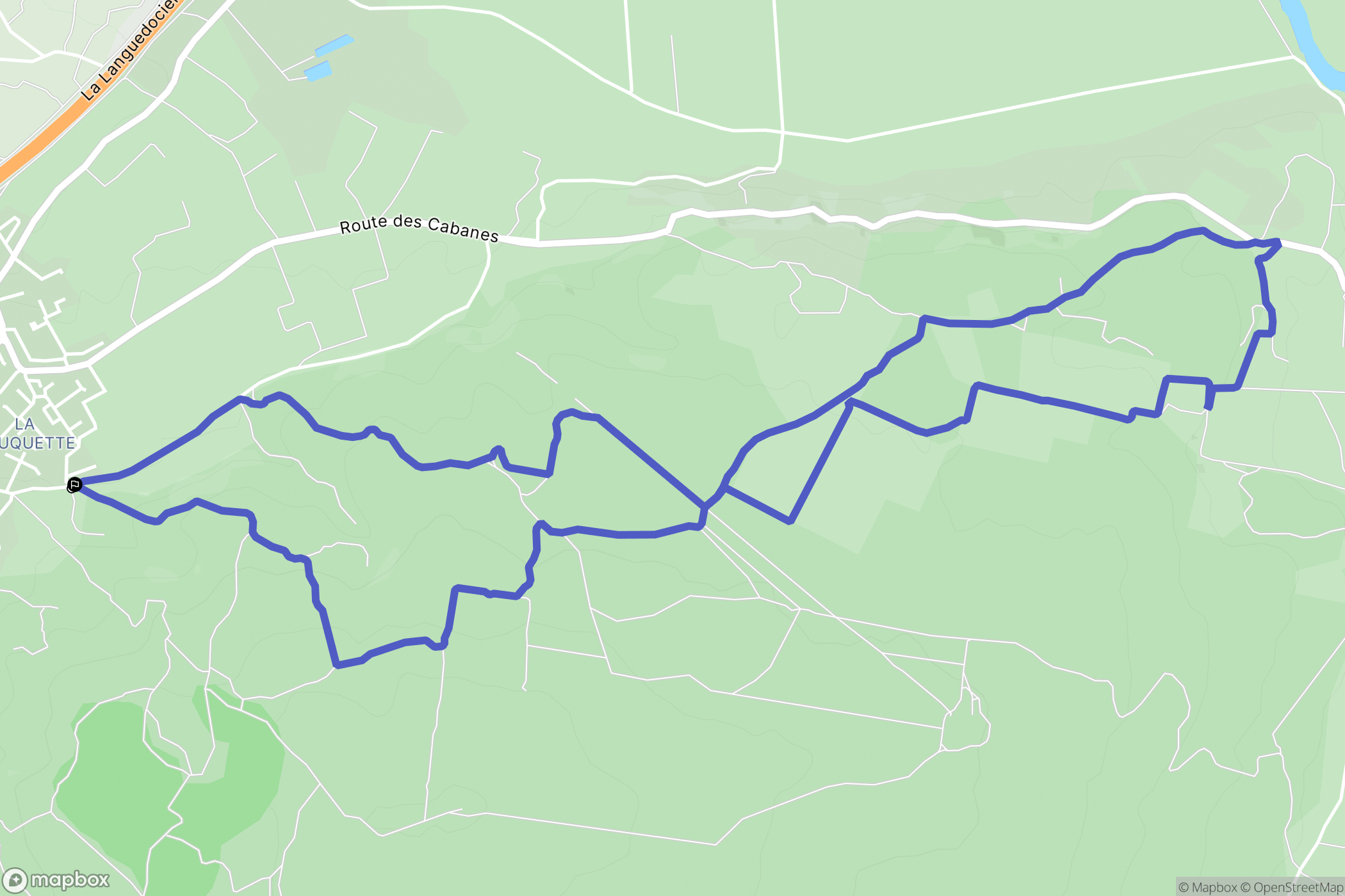 Fleury : carte du parcours de randonnée - France