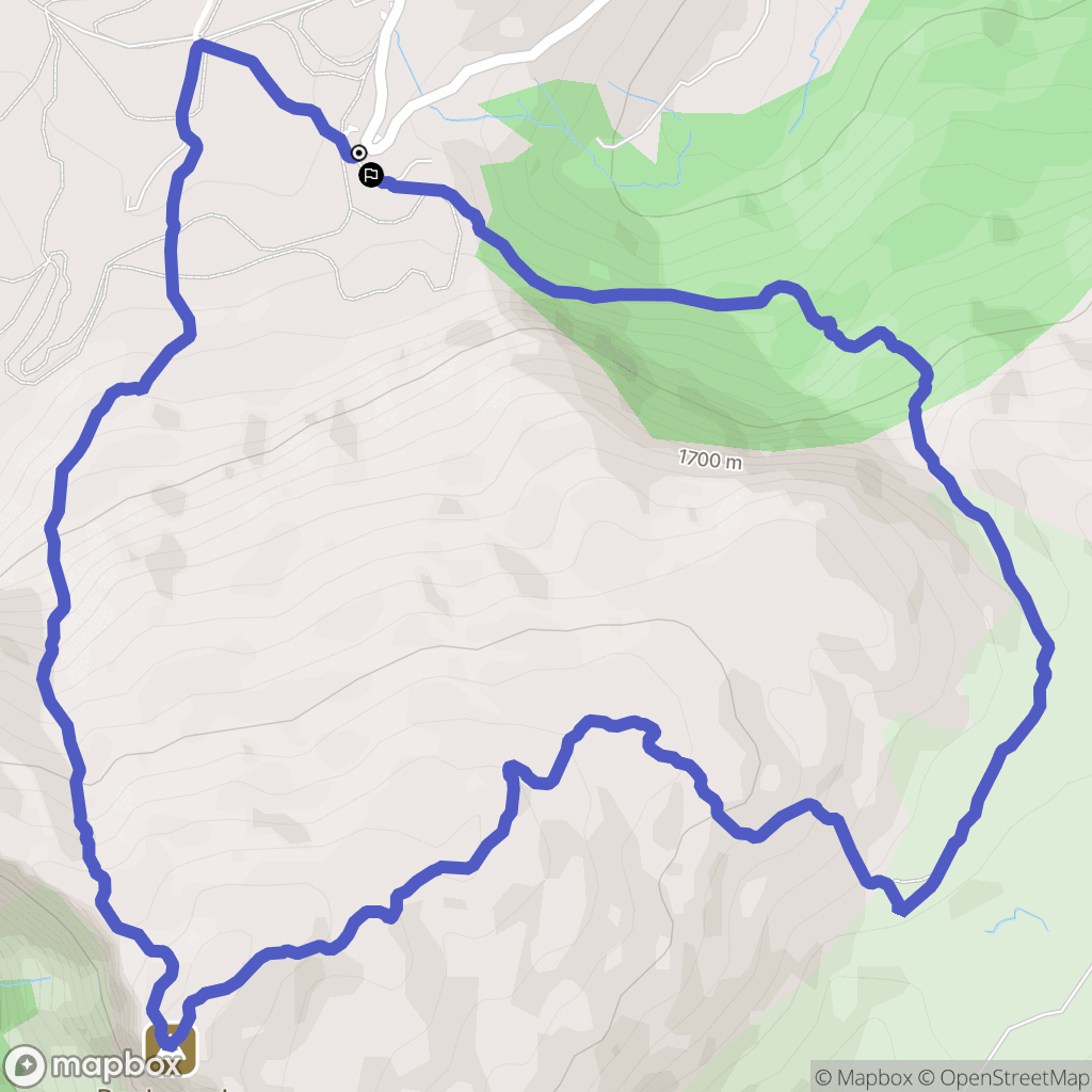 Brizon : carte du parcours de randonnée - France