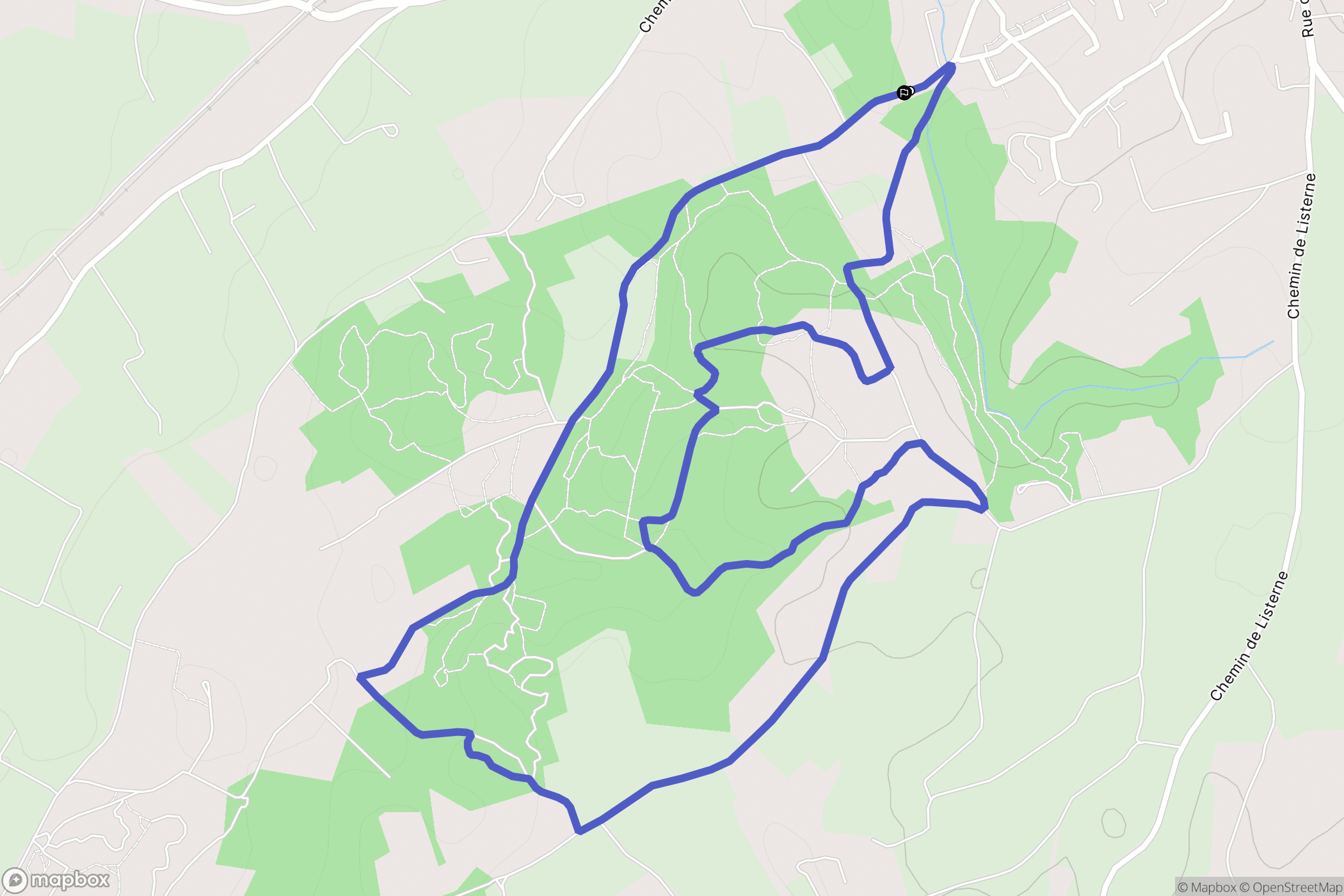 Beauvoisin : carte du parcours de randonnée - France