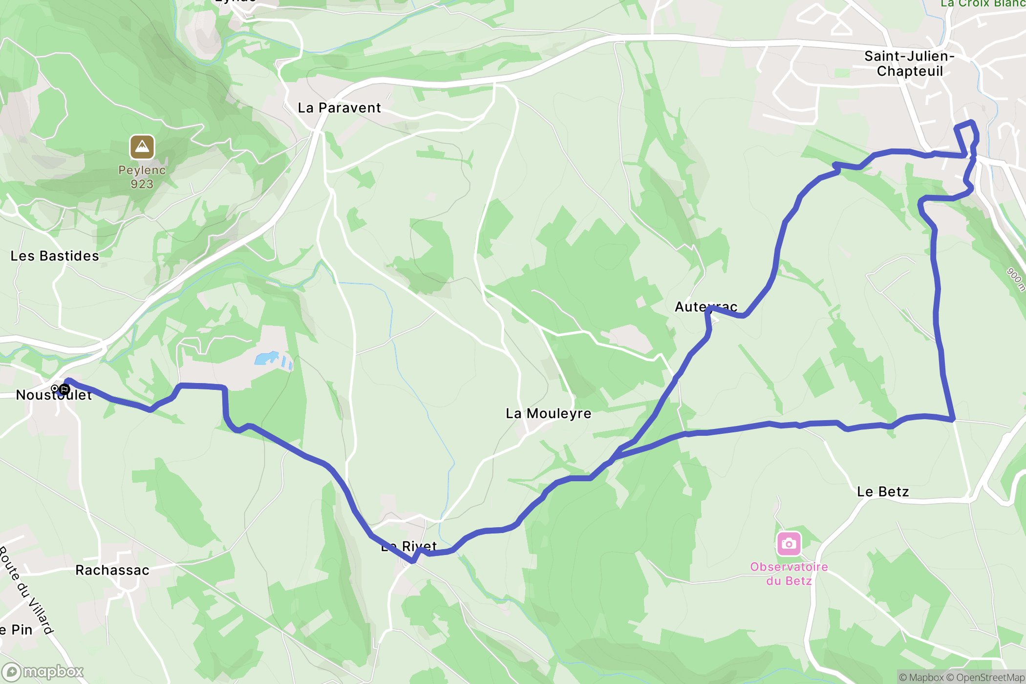 Saint-Germain-Laprade : carte du parcours de randonnée - France