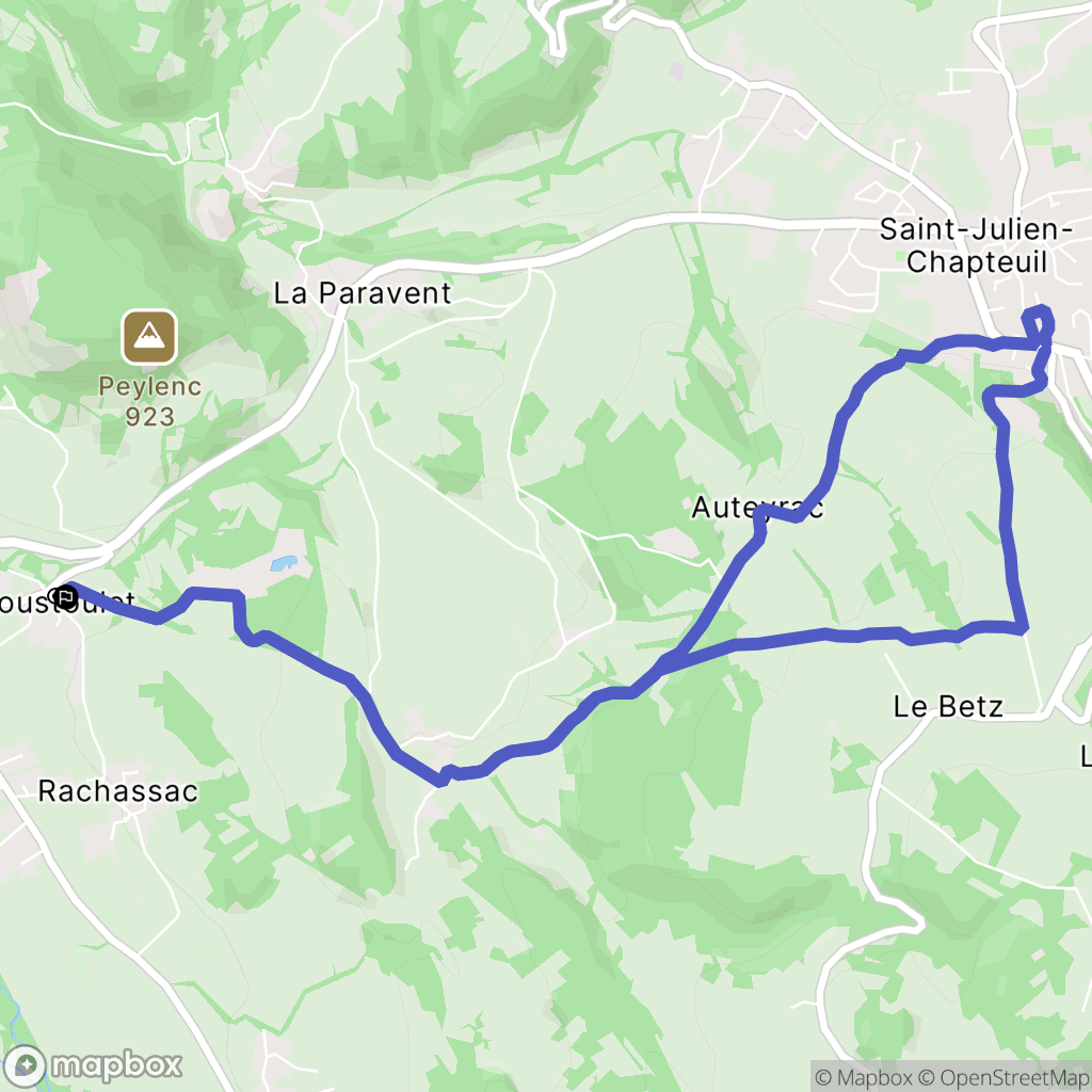 Saint-Germain-Laprade : carte du parcours de randonnée - France