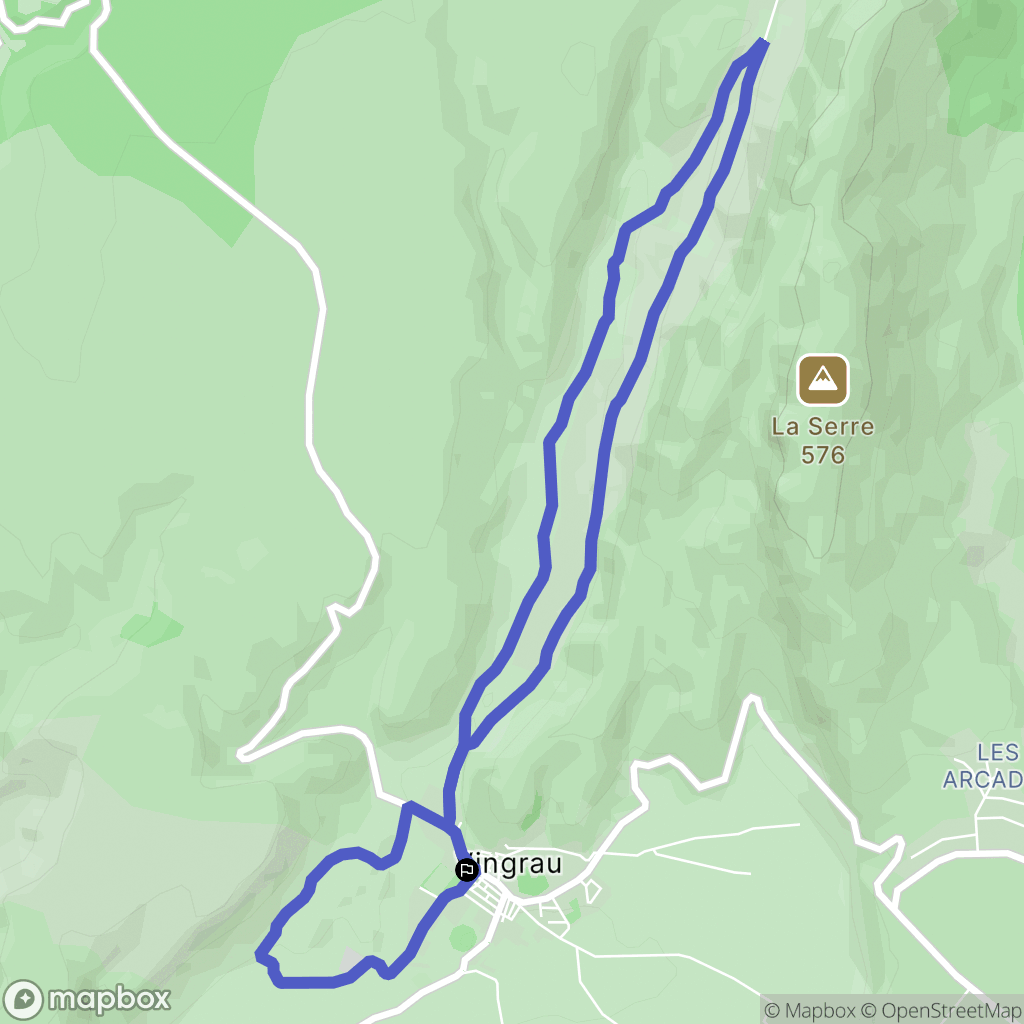 Vingrau : carte du parcours de randonnée - France