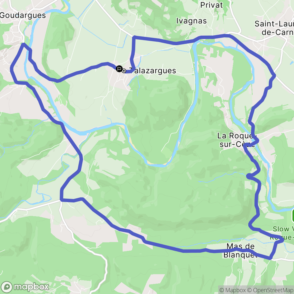 Cornillon : carte du parcours de randonnée - France