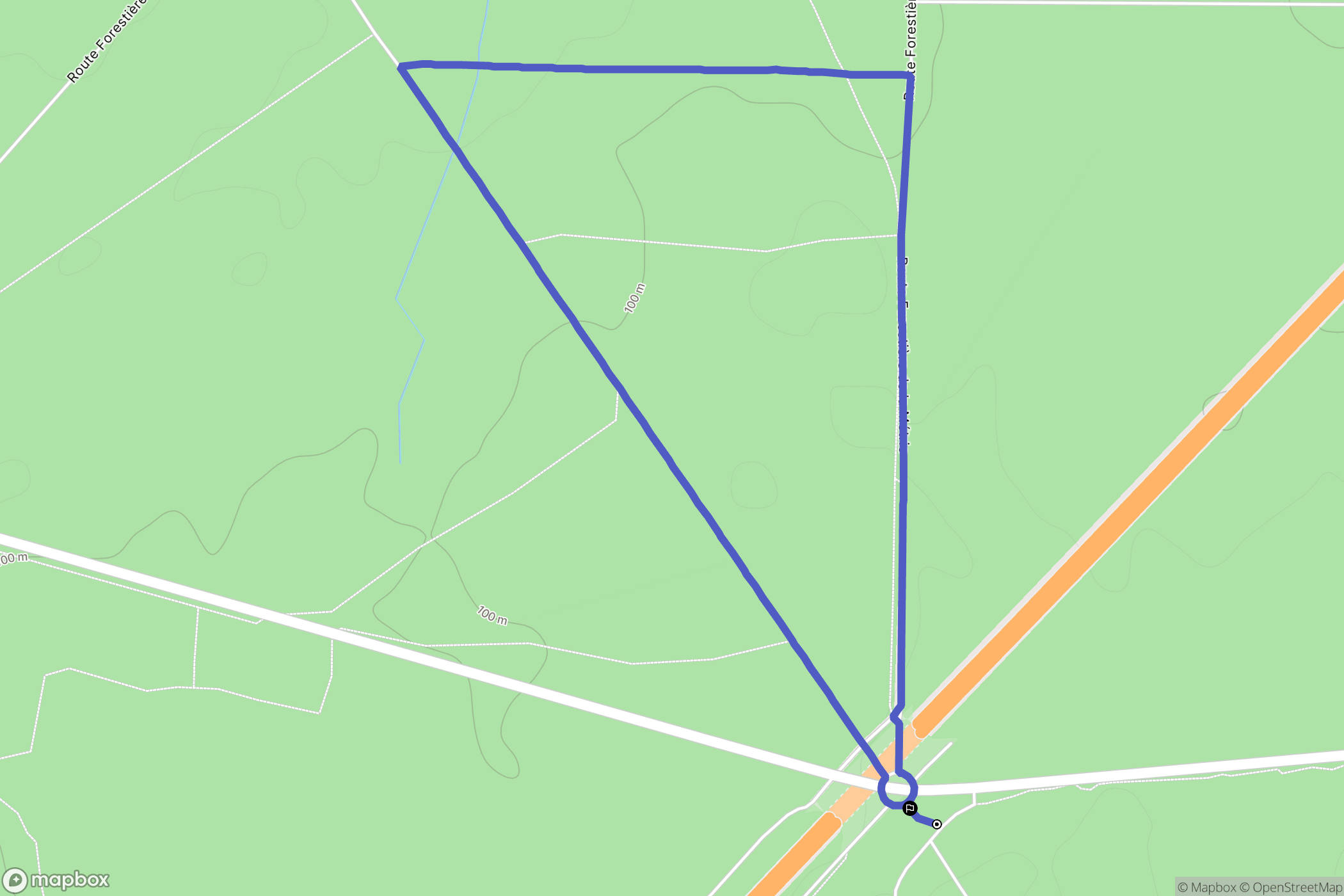 Liffré : carte du parcours de randonnée - France