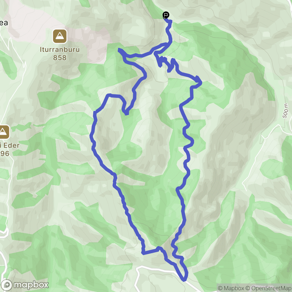 Lecumberry : carte du parcours de randonnée - France
