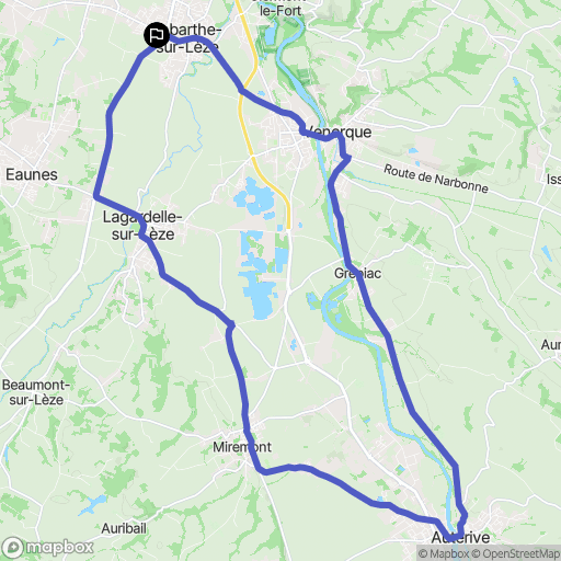 Labarthe-sur-Lèze : carte du parcours de randonnée - France