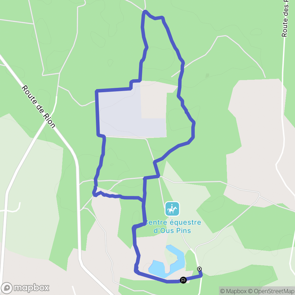 Carcen-Ponson : carte du parcours de randonnée - France