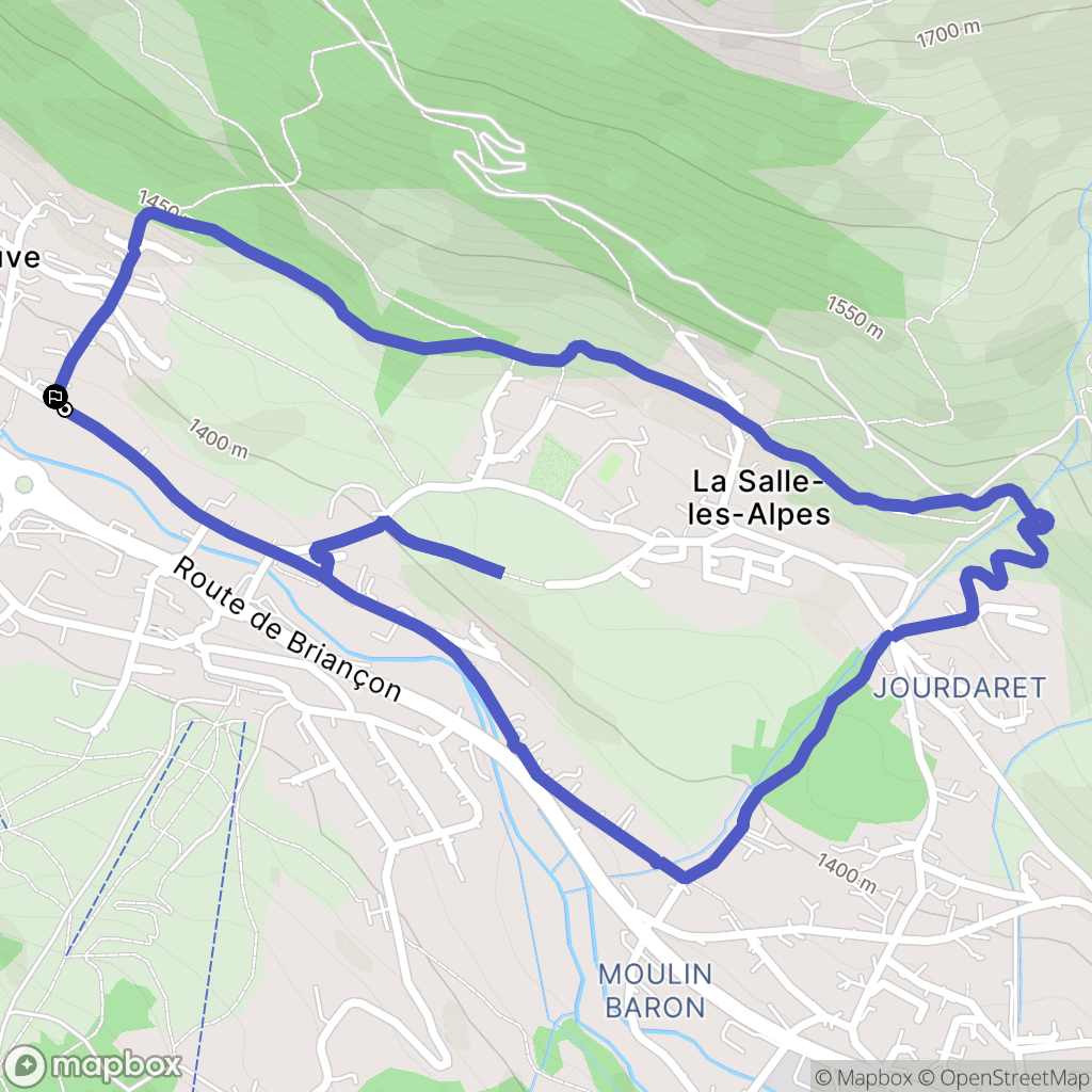 La Salle-les-Alpes : carte du parcours de randonnée - France