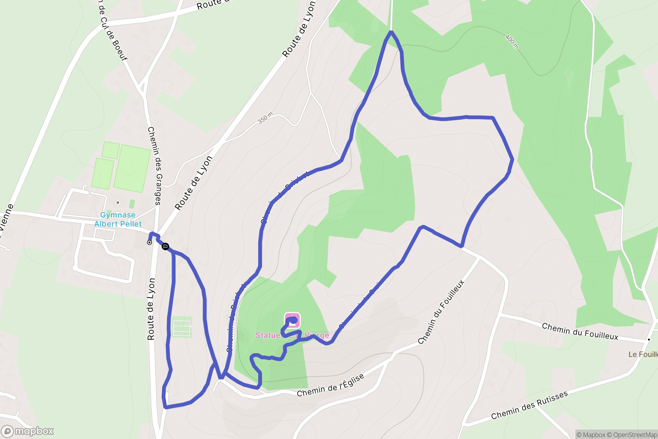 Beauvoir-de-Marc : carte du parcours de randonnée - France