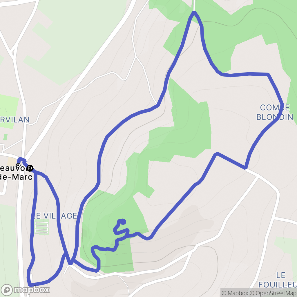 Beauvoir-de-Marc : carte du parcours de randonnée - France