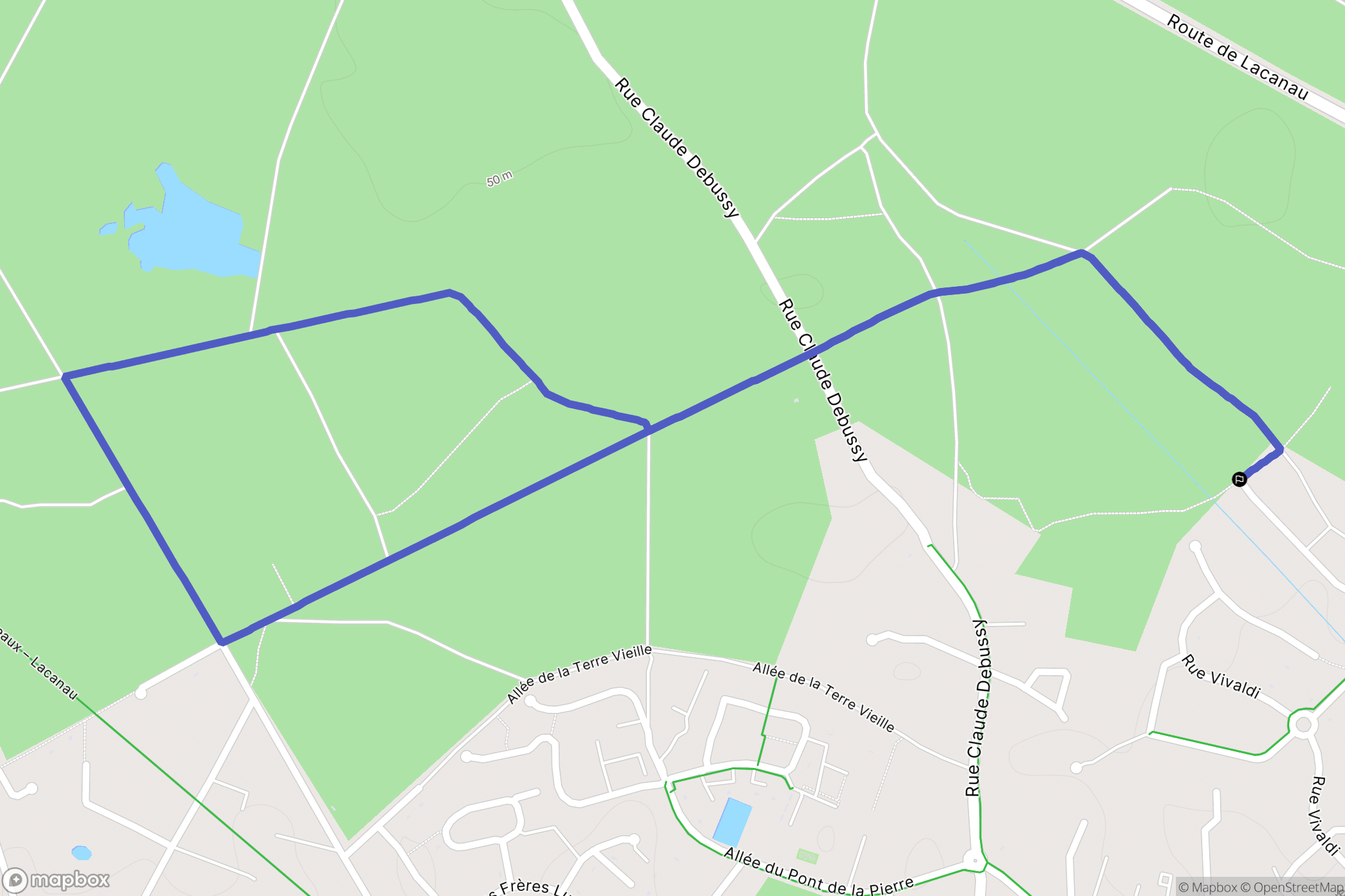 Saint-Médard-en-Jalles : carte du parcours de randonnée - France