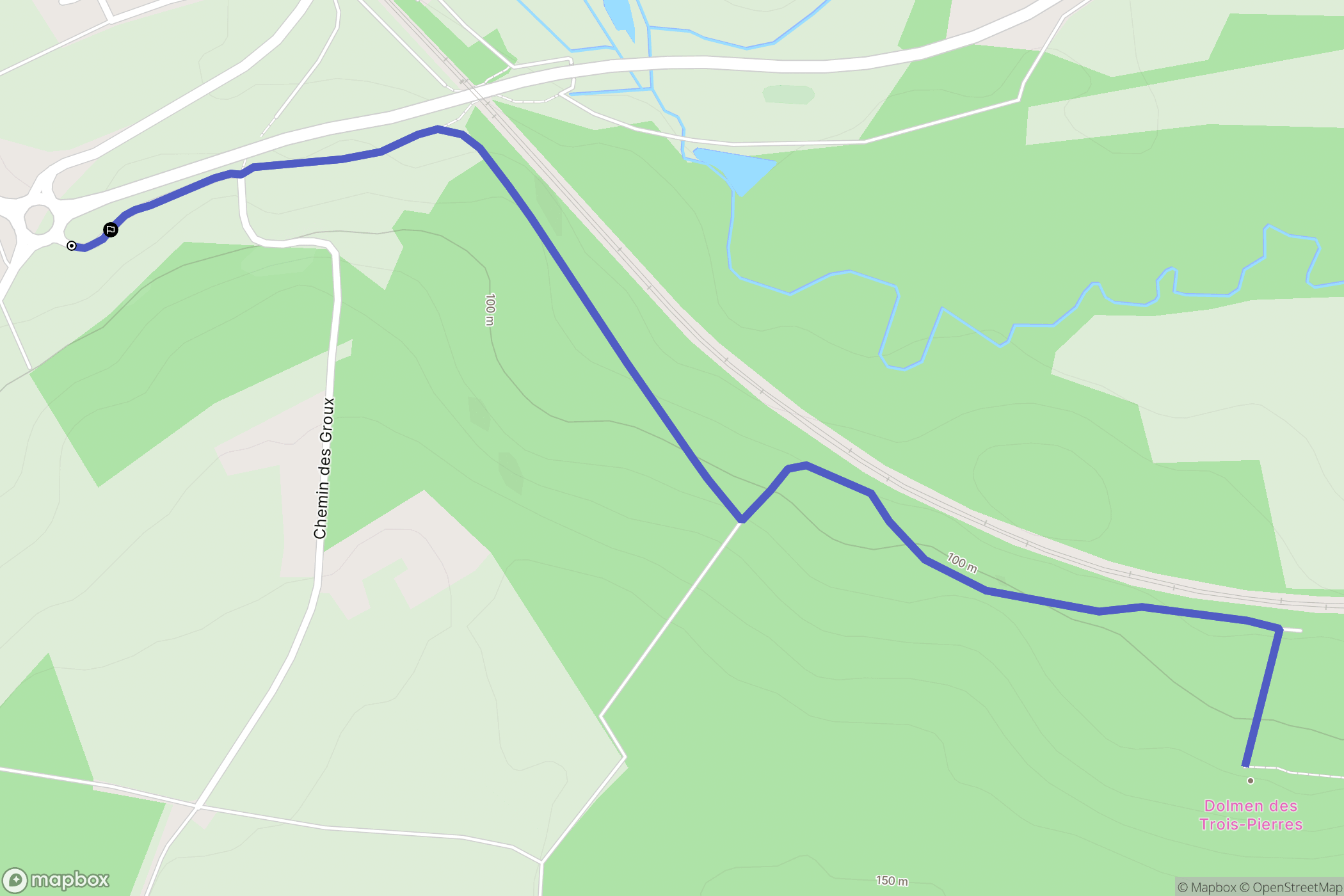 Trie-Château : carte du parcours de randonnée - France