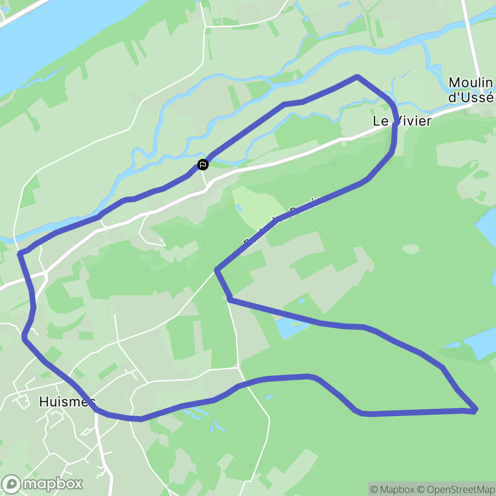 Huismes : carte du parcours de randonnée - France