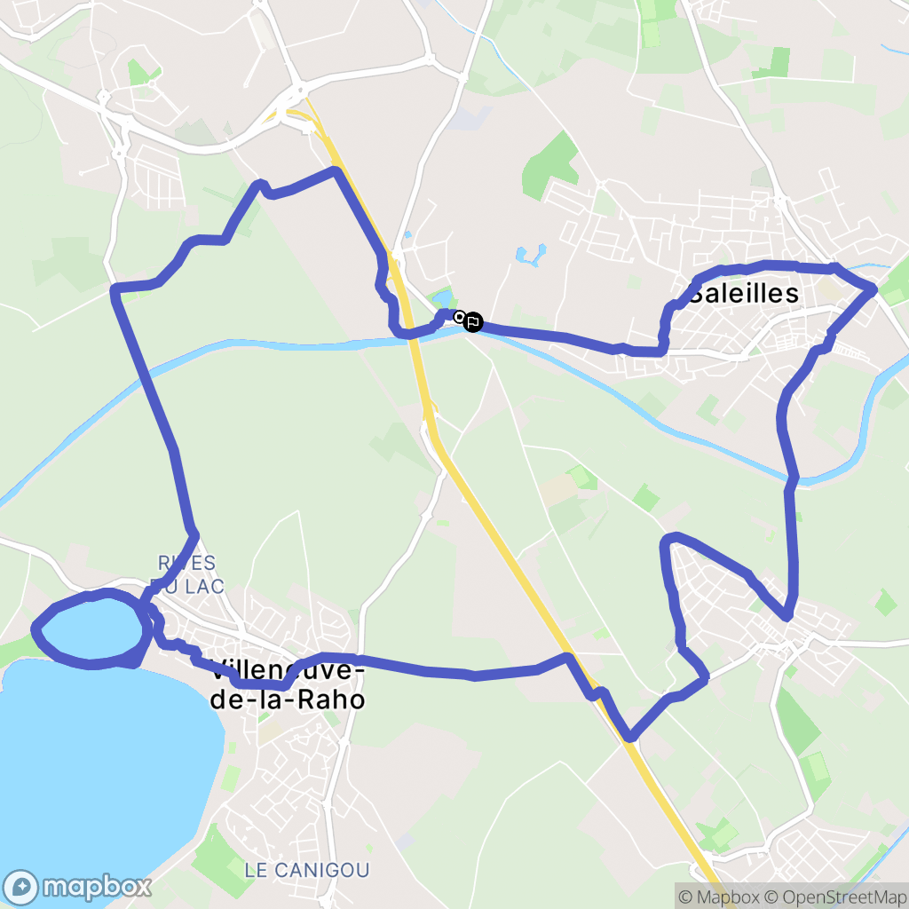 Saleilles : carte du parcours de randonnée - France