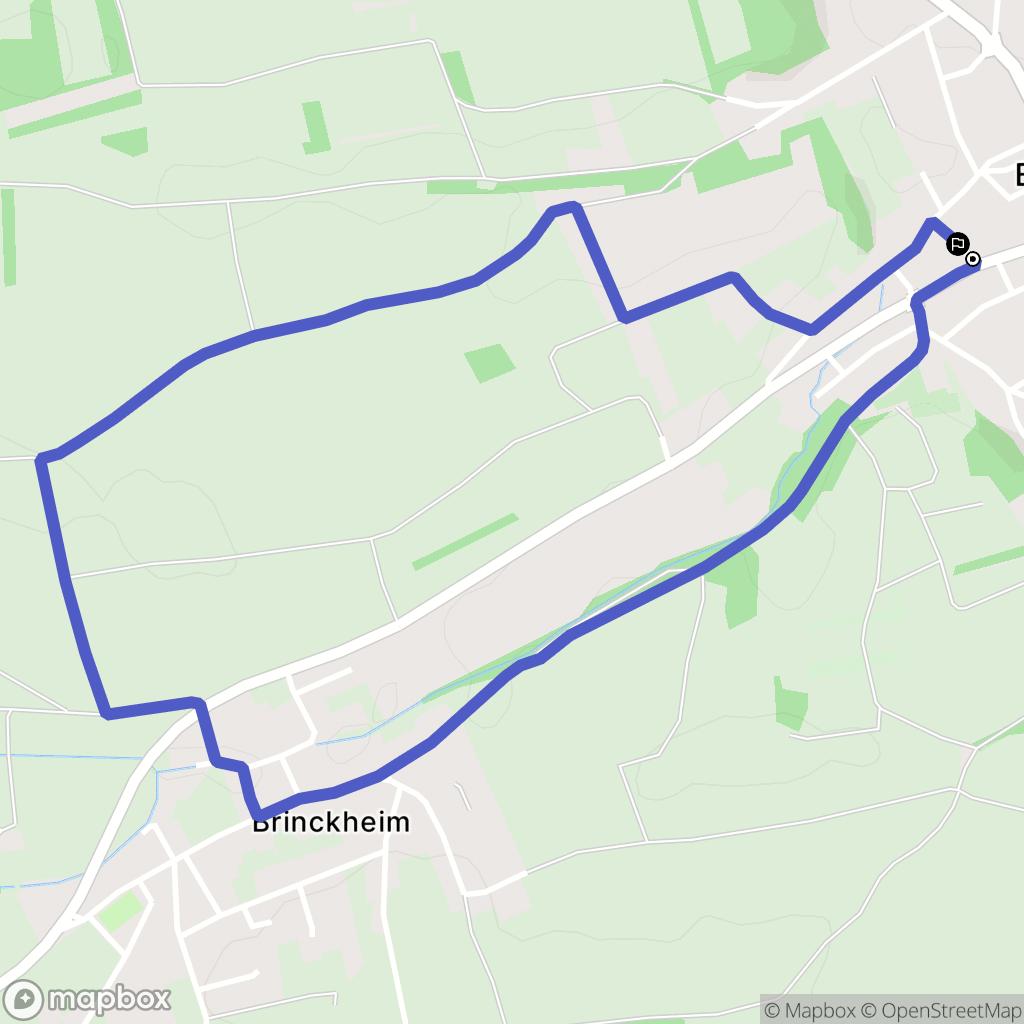 Bartenheim : carte du parcours de randonnée - France
