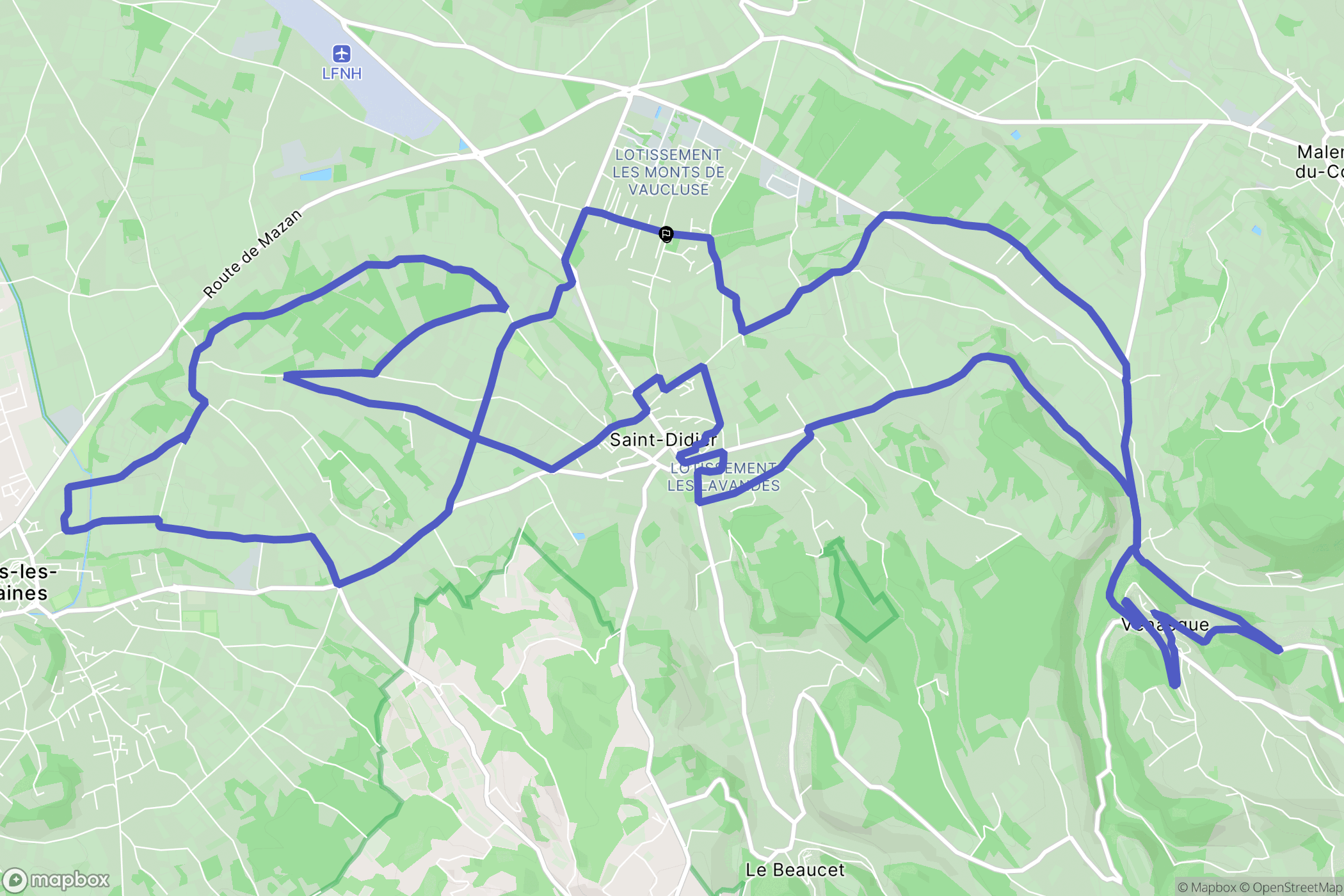 Saint-Didier : carte du parcours de randonnée - France